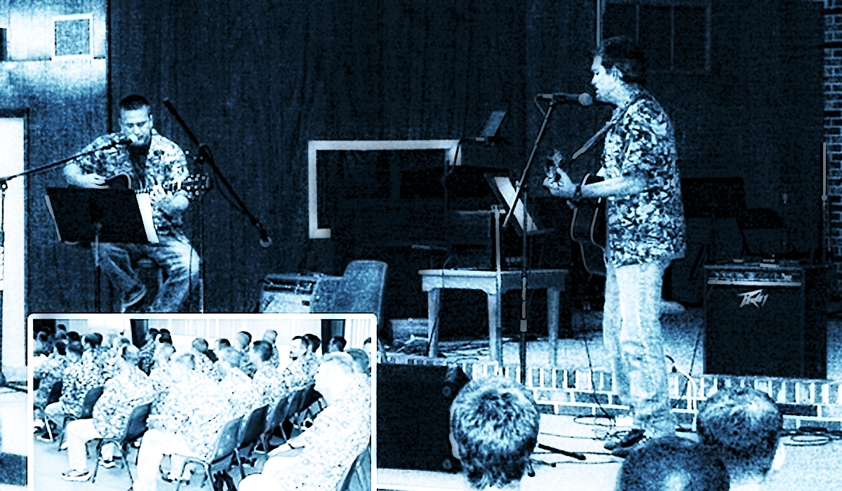 David Sloan and David Hartley jamming on a weeked at Dunklin in 2004