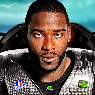Photo Illustration for New Russell Athletic Shoulder Pads Campaign